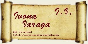 Ivona Varaga vizit kartica